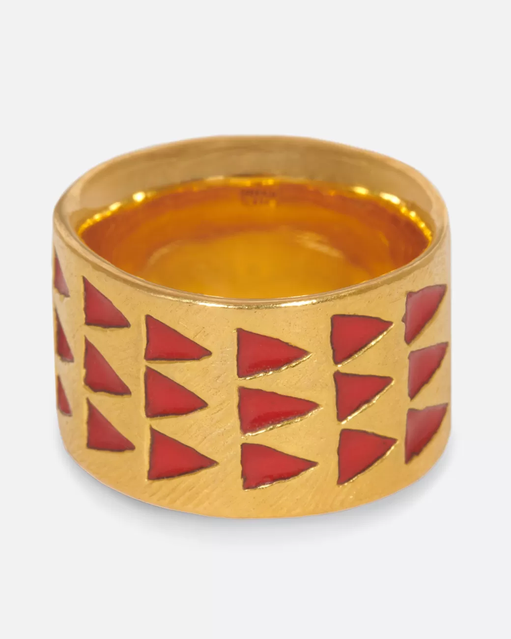 Contemporary>ORAIK Red Enamel Eternal Motion Ring