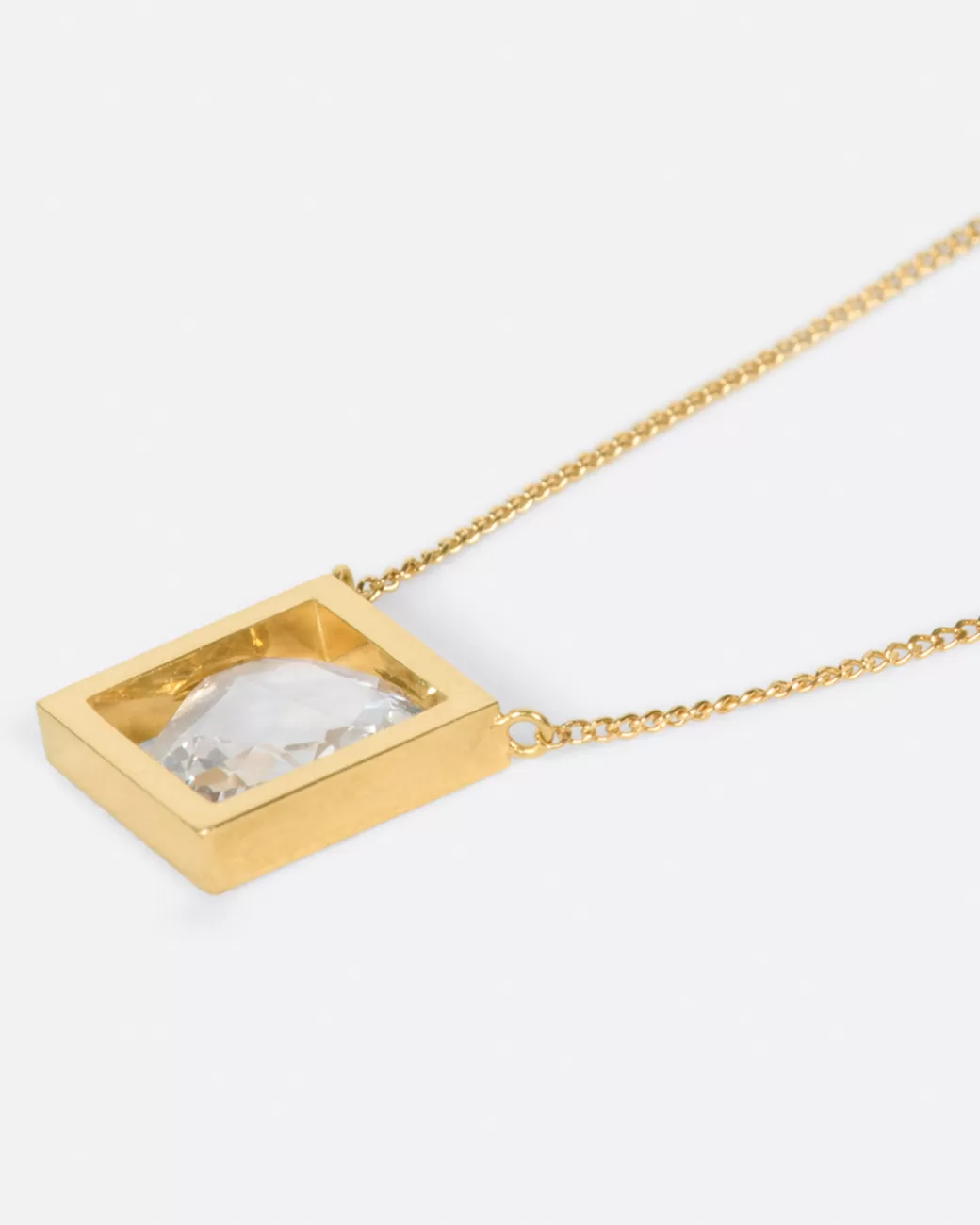 Contemporary>JANUKA Rose Cut Diamond Position Necklace