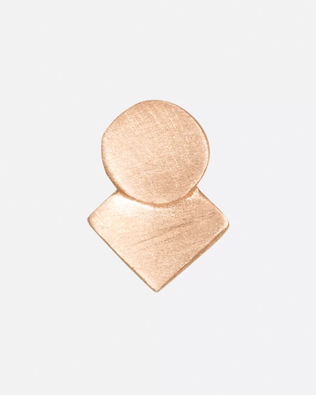 Contemporary>LORI LEVEN Rose Gold Circle On A Square Single Stud