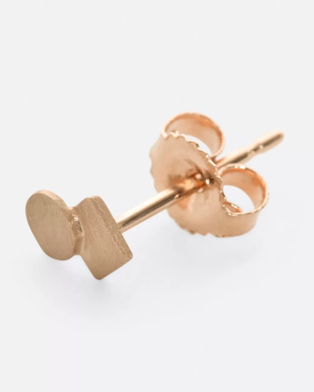 Contemporary>LORI LEVEN Rose Gold Circle On A Square Single Stud