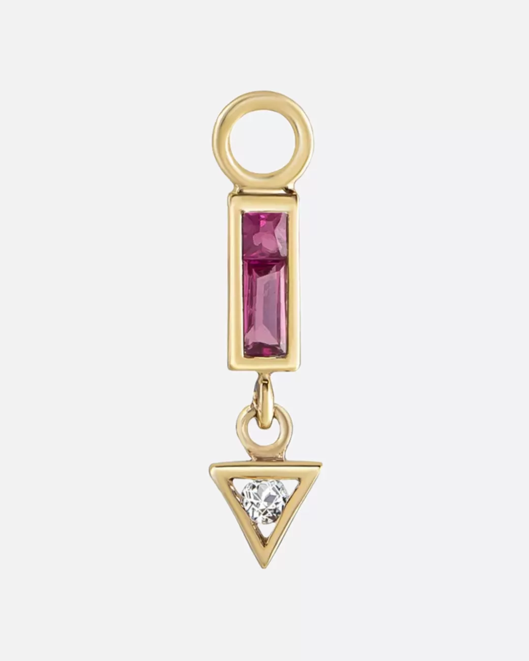 Charms>METIER BY TOMFOOLERY Ruby & Tourmaline Mini Az Dangle