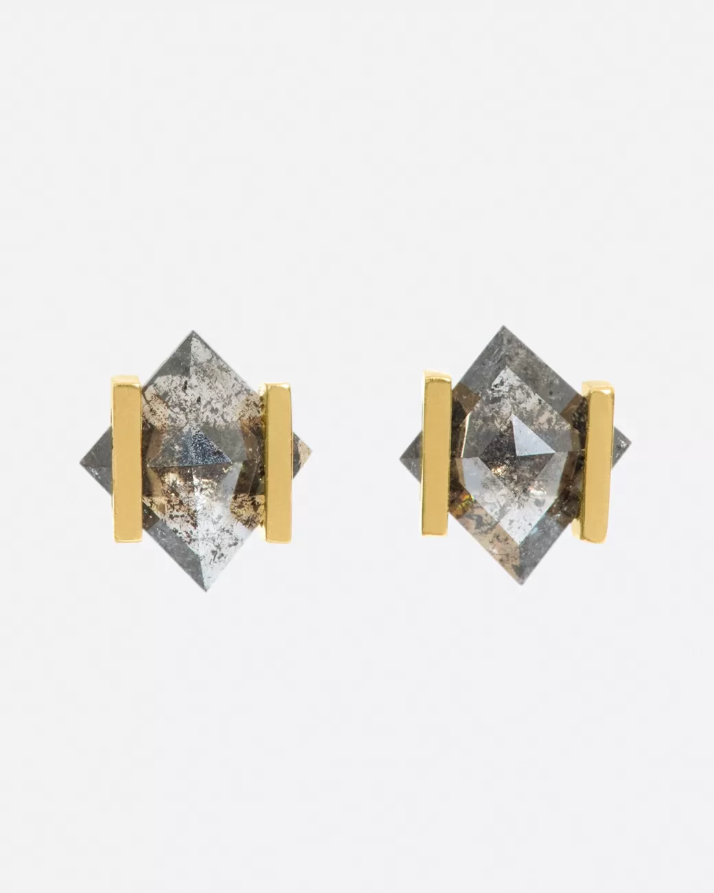 Contemporary>JANUKA Salt & Pepper Diamond Band Earrings