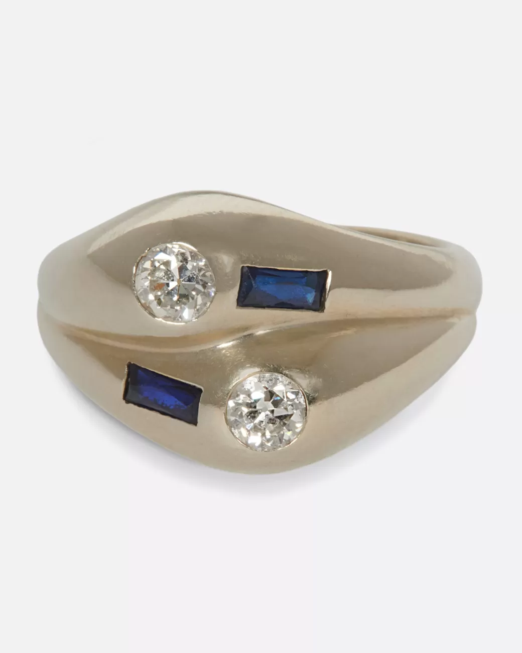 Vintage>VINTAGE Sapphire & Diamond Duo Ring