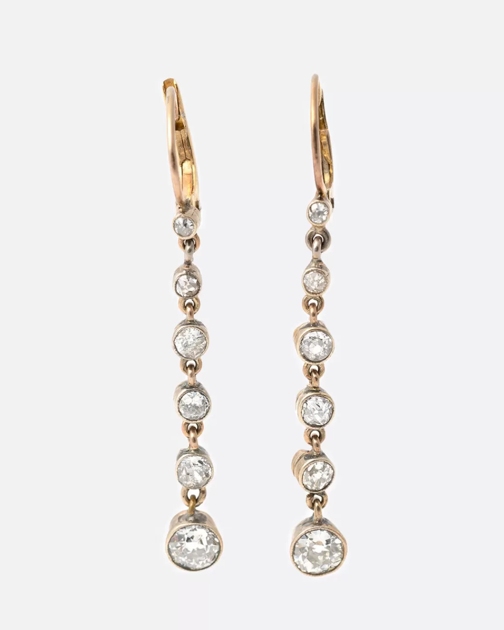 Vintage>Love Adorned Vintage Six Diamond Drop Earrings