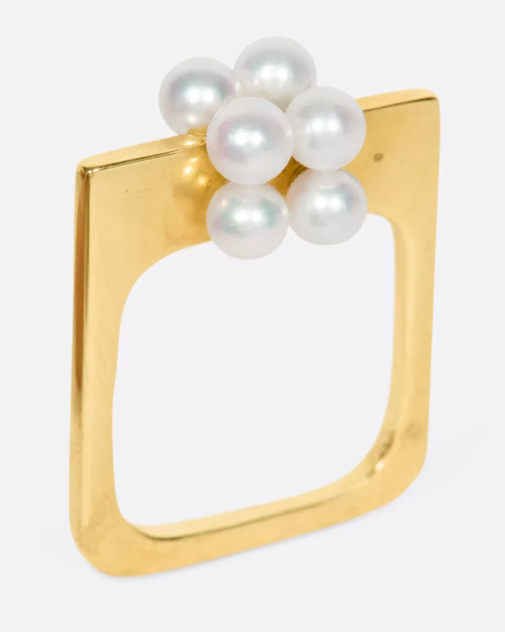 Vintage>Love Adorned Vintage Squared Pearl Cluster Ring