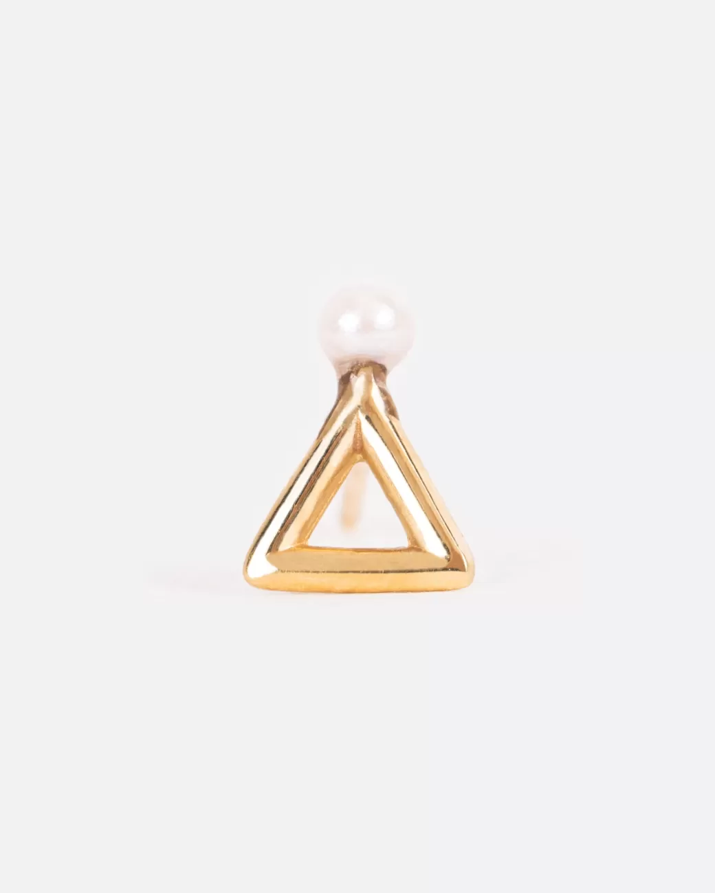 Contemporary>MAU DESIGN LLC Triangle Extrovert Pearl Earring