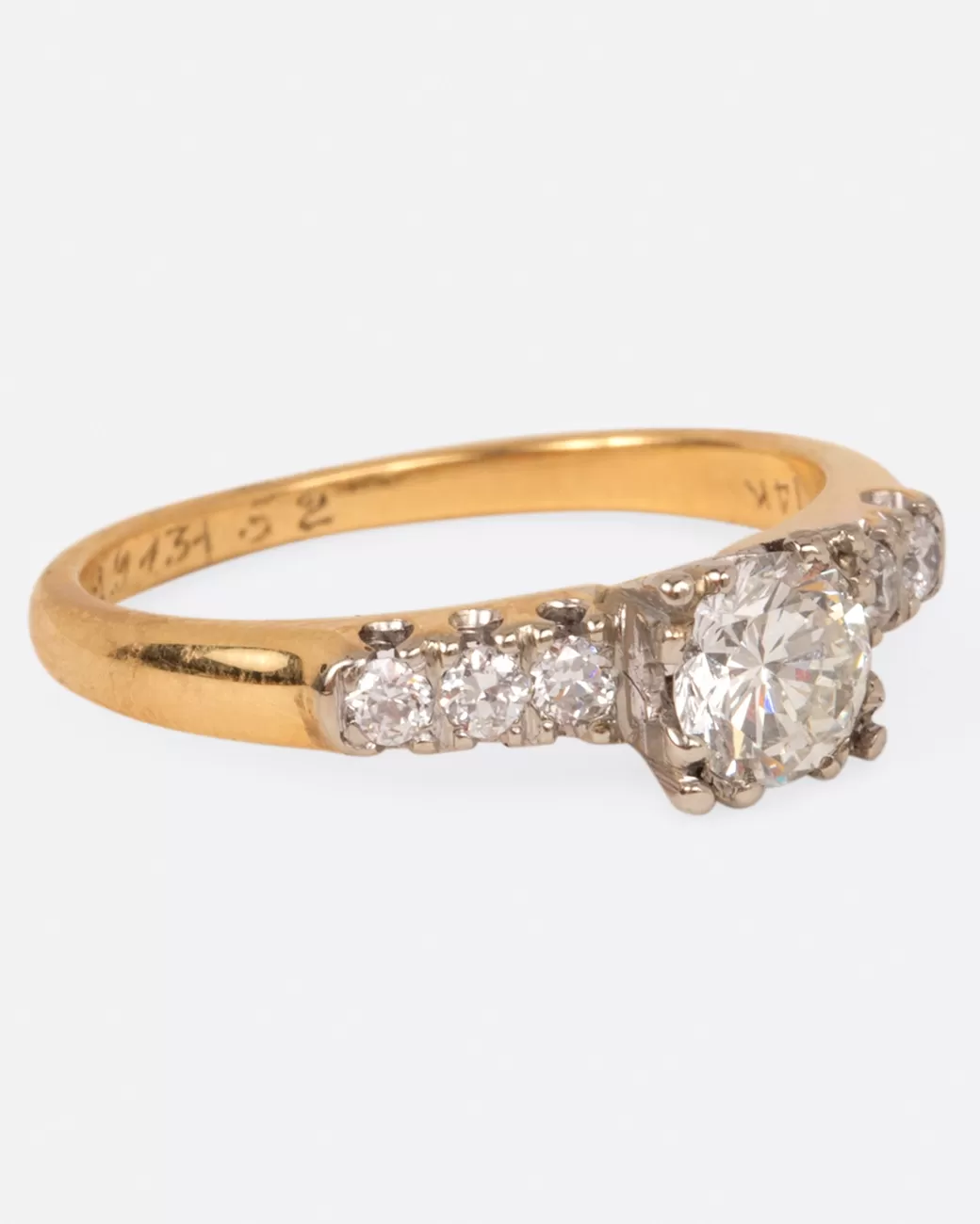 Vintage>Love Adorned Vintage Vintage Seven Diamond Engagement Ring