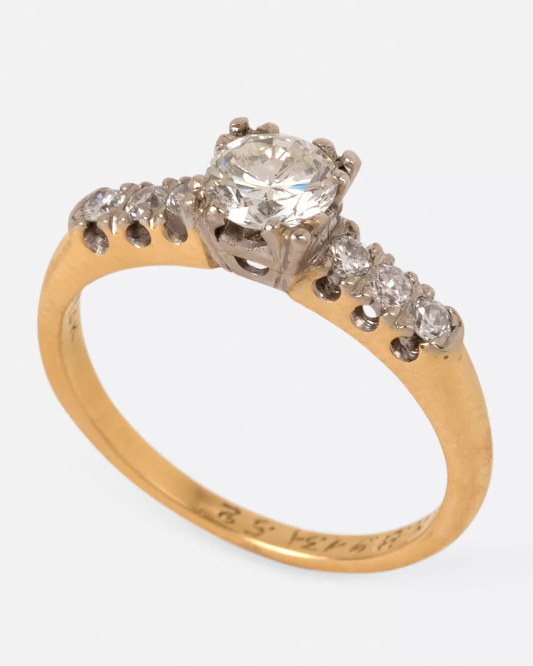 Vintage>Love Adorned Vintage Vintage Seven Diamond Engagement Ring