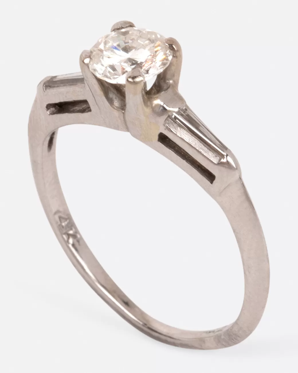 Vintage>Love Adorned Vintage Vintage Tapered Baguette Engagement Ring