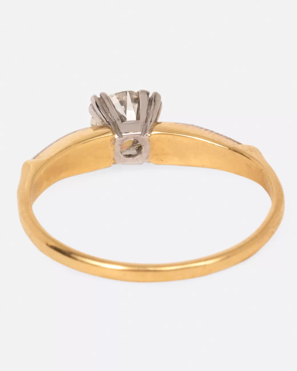 Vintage>Love Adorned Vintage Vintage Two-Tone Gold Diamond Ring