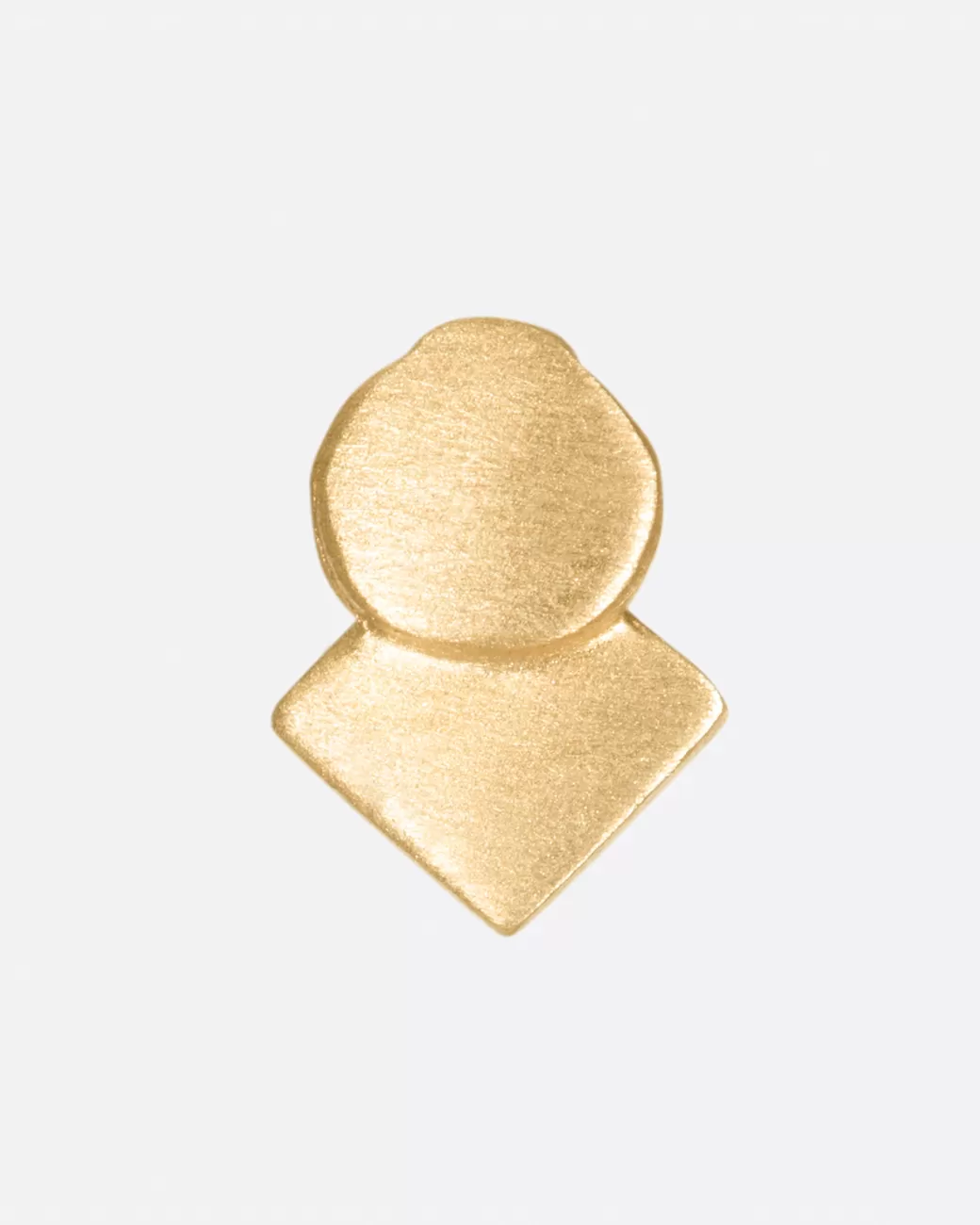 Contemporary>LORI LEVEN Yellow Gold Circle On A Square Single Stud