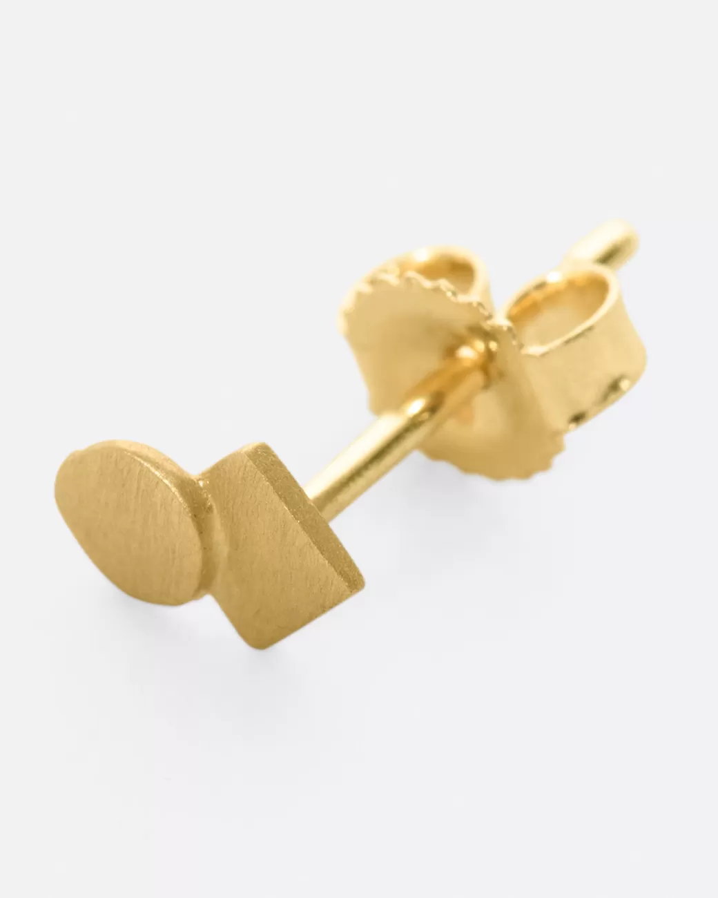 Contemporary>LORI LEVEN Yellow Gold Circle On A Square Single Stud